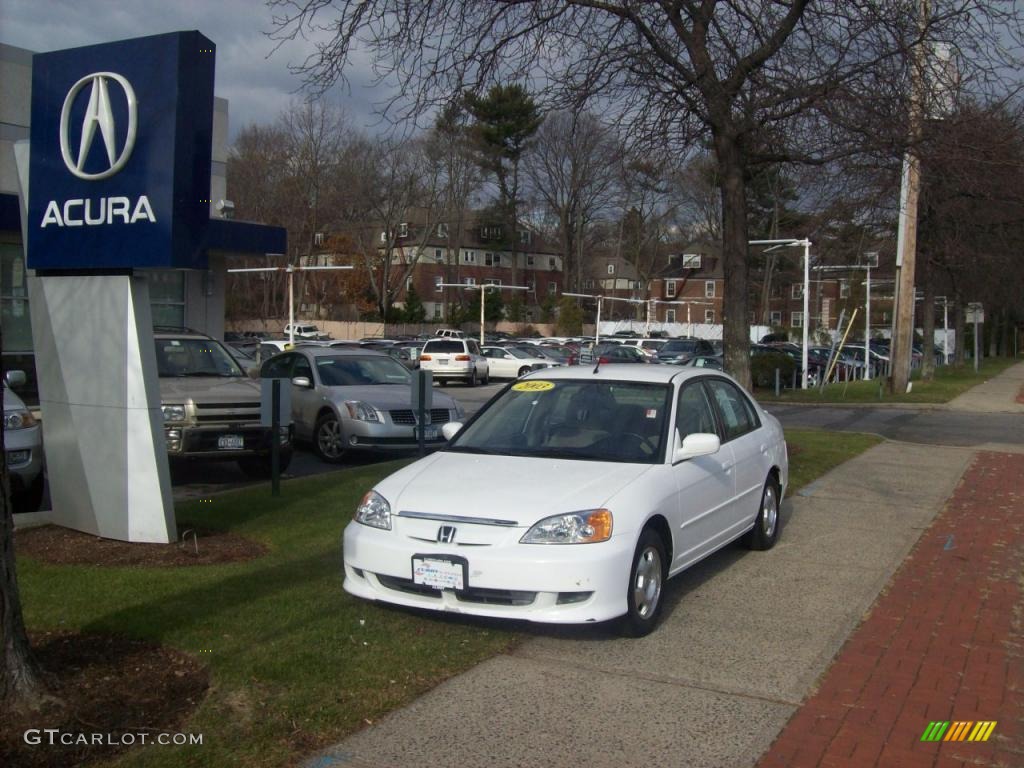 2003 Civic Hybrid Sedan - Taffeta White / Ivory photo #1