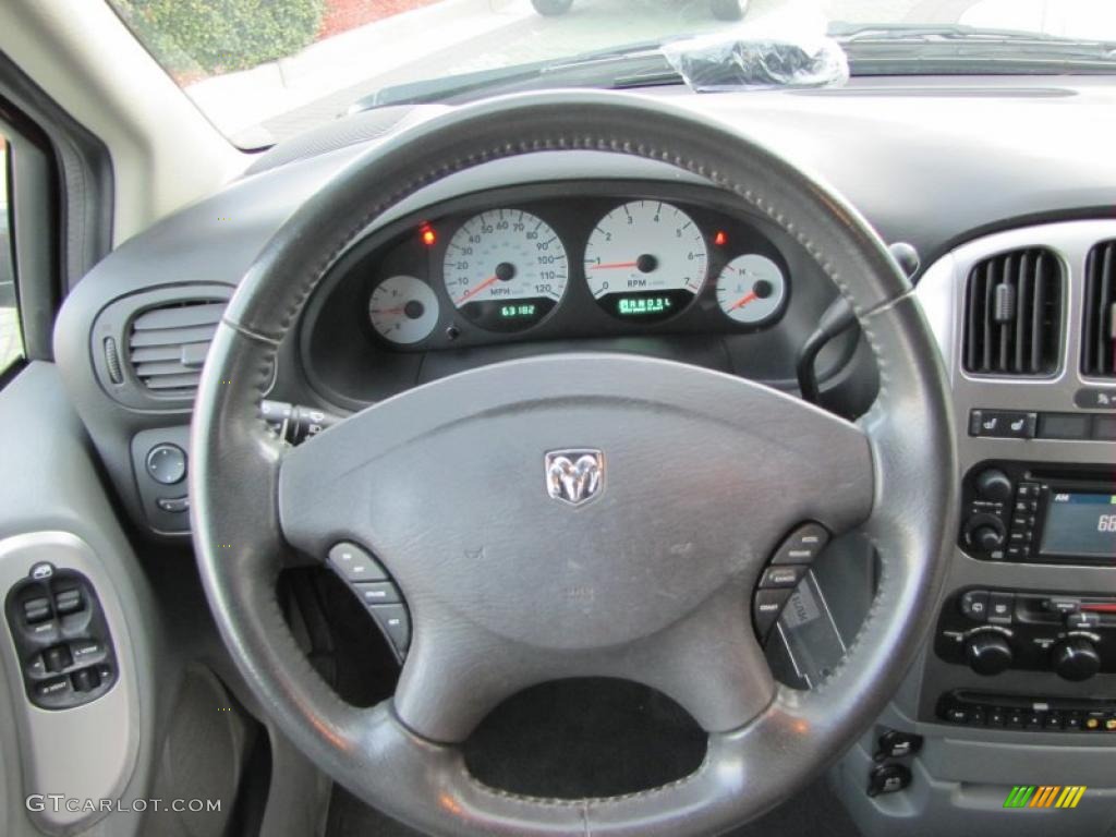 2007 Dodge Grand Caravan SXT Medium Slate Gray Steering Wheel Photo #42140159