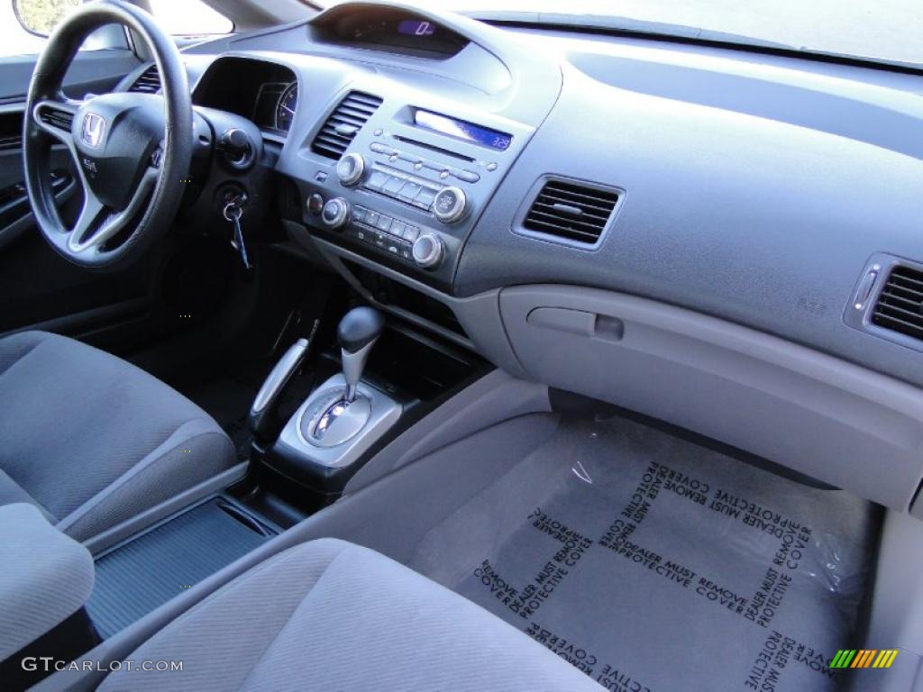 2009 Honda Civic LX Sedan Gray Dashboard Photo #42141692