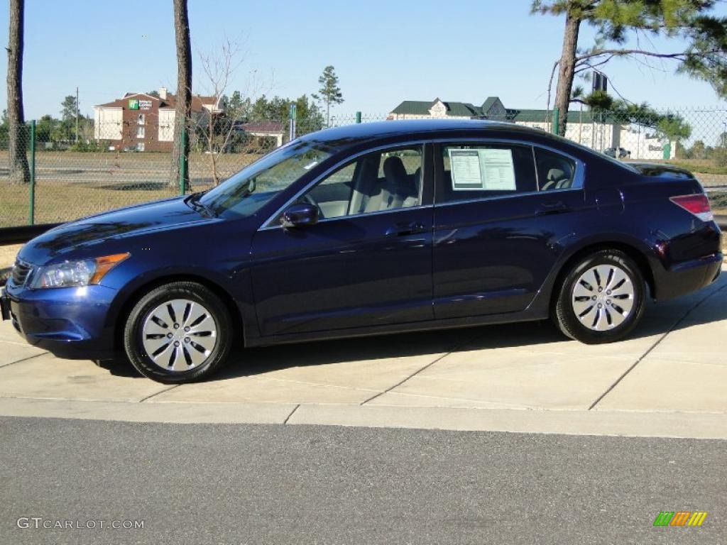 2010 Accord LX Sedan - Royal Blue Pearl / Gray photo #8