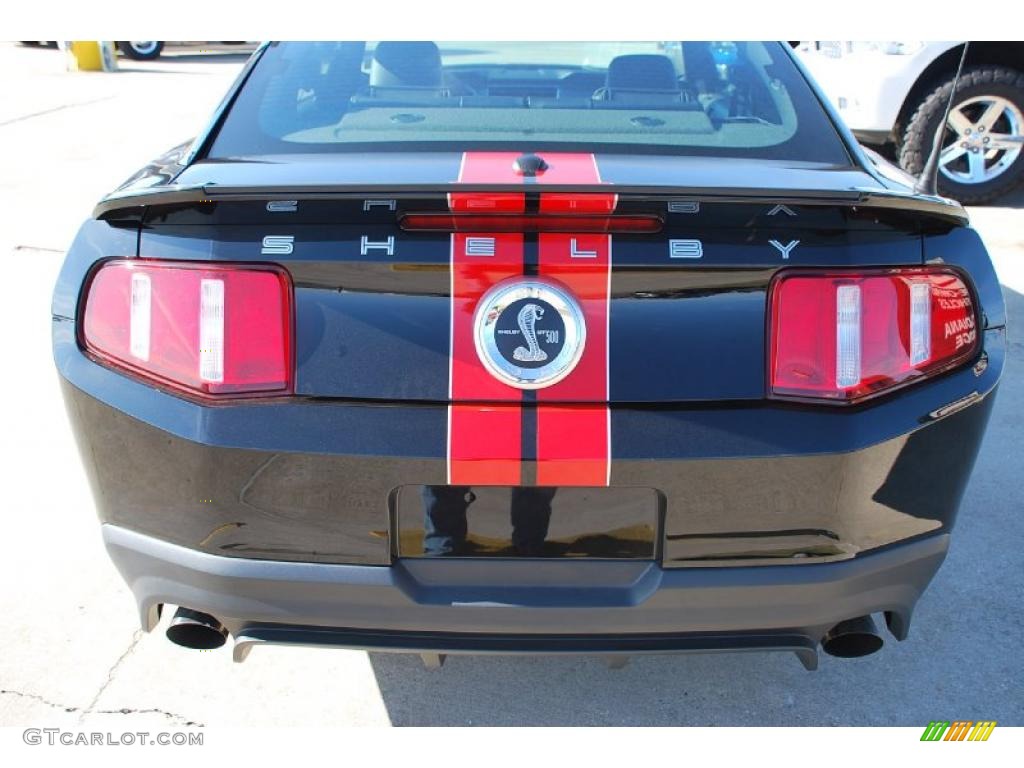 2011 Mustang Shelby GT500 SVT Performance Package Coupe - Ebony Black / Charcoal Black/Red photo #4