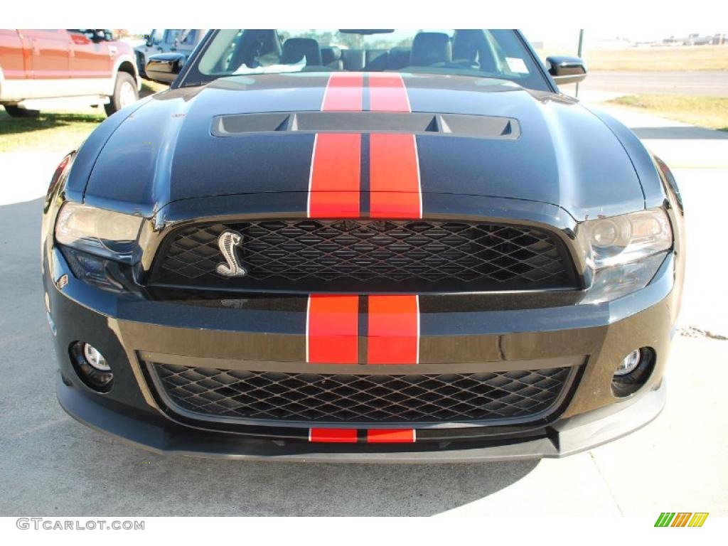 2011 Mustang Shelby GT500 SVT Performance Package Coupe - Ebony Black / Charcoal Black/Red photo #12