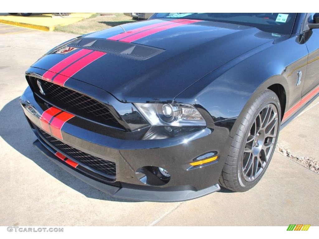 2011 Mustang Shelby GT500 SVT Performance Package Coupe - Ebony Black / Charcoal Black/Red photo #14