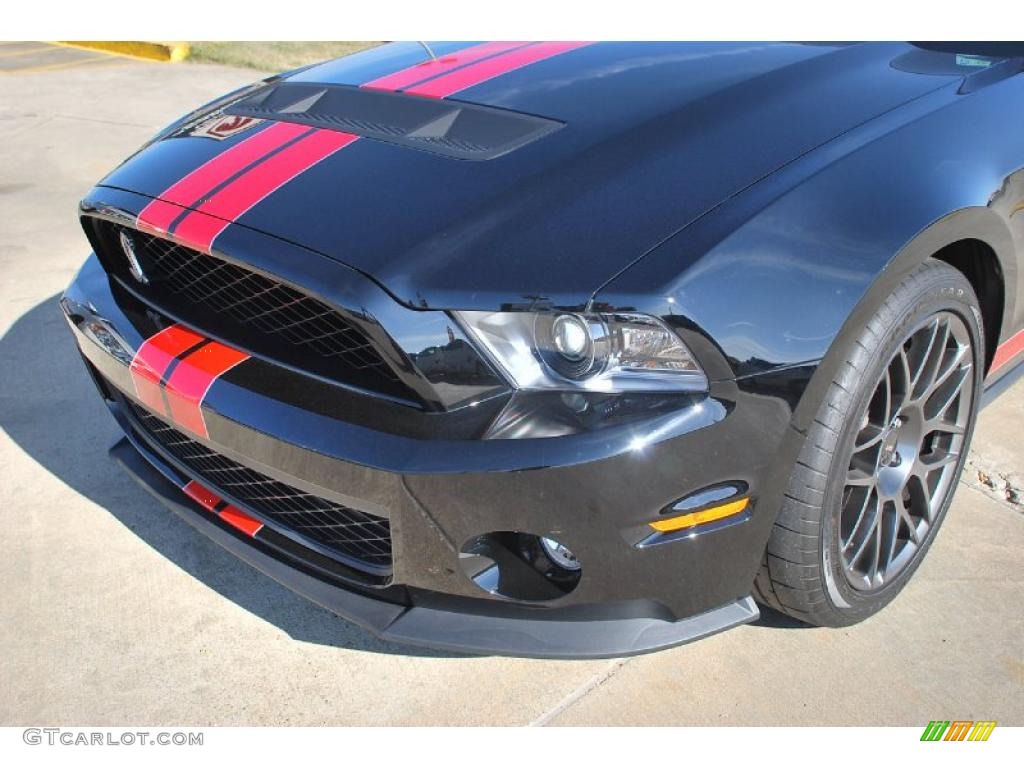 2011 Mustang Shelby GT500 SVT Performance Package Coupe - Ebony Black / Charcoal Black/Red photo #15