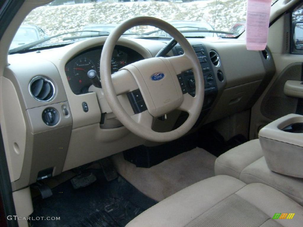 2005 F150 XLT SuperCab 4x4 - Dark Toreador Red Metallic / Tan photo #11