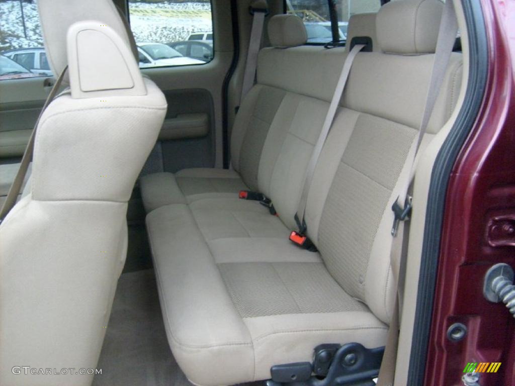 2005 F150 XLT SuperCab 4x4 - Dark Toreador Red Metallic / Tan photo #13