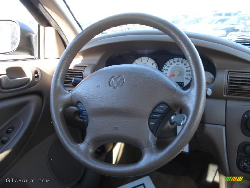 2004 Dodge Stratus SE Sedan Sandstone Steering Wheel Photo #42144848