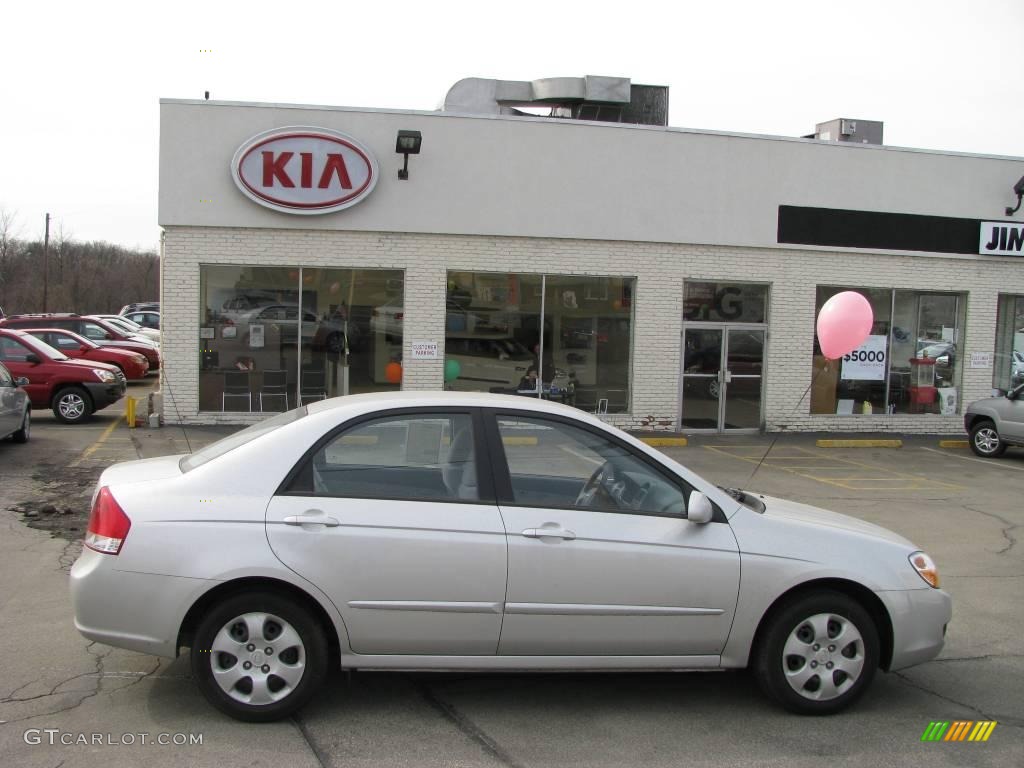 2008 Spectra EX Sedan - Silver / Gray photo #2