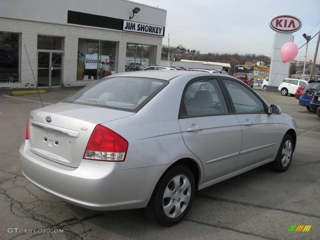 2008 Spectra EX Sedan - Silver / Gray photo #3
