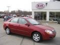 2008 Spicy Red Kia Spectra EX Sedan  photo #1