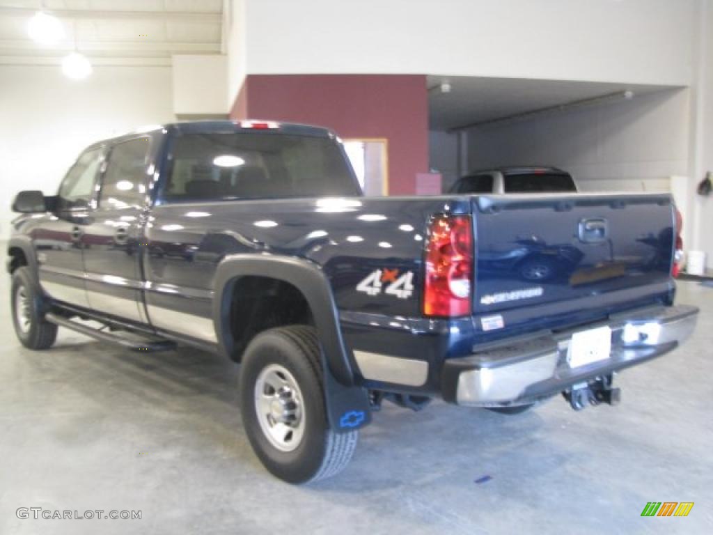 2005 Silverado 3500 LT Crew Cab 4x4 - Dark Blue Metallic / Medium Gray photo #4
