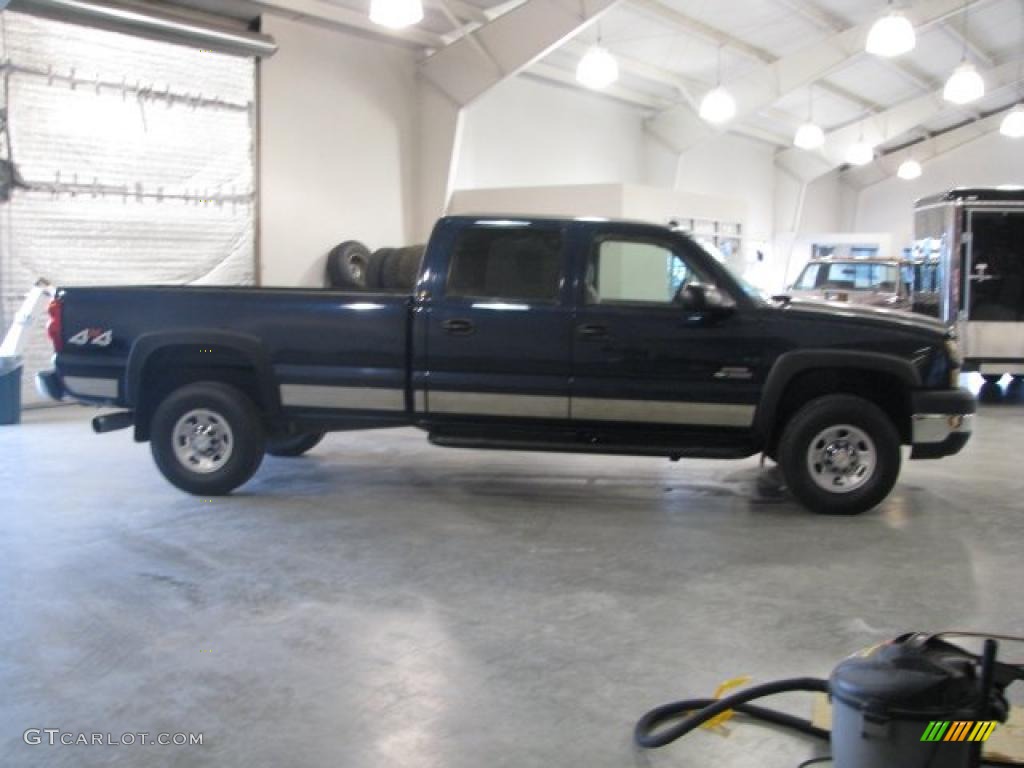 2005 Silverado 3500 LT Crew Cab 4x4 - Dark Blue Metallic / Medium Gray photo #15