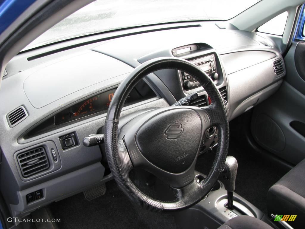 2004 Aerio SX Sport Wagon - Cosmic Blue Metallic / Black photo #7