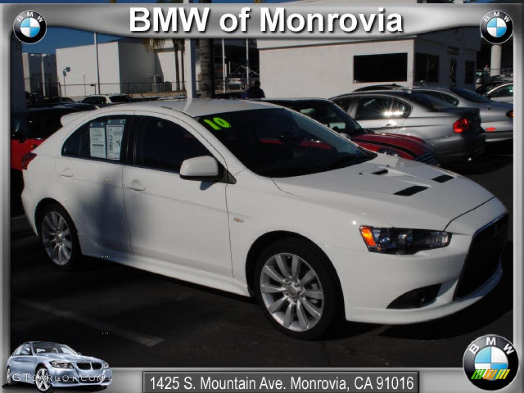 2010 Lancer Sportback RALLIART AWD - Wicked White Metallic / Black photo #1