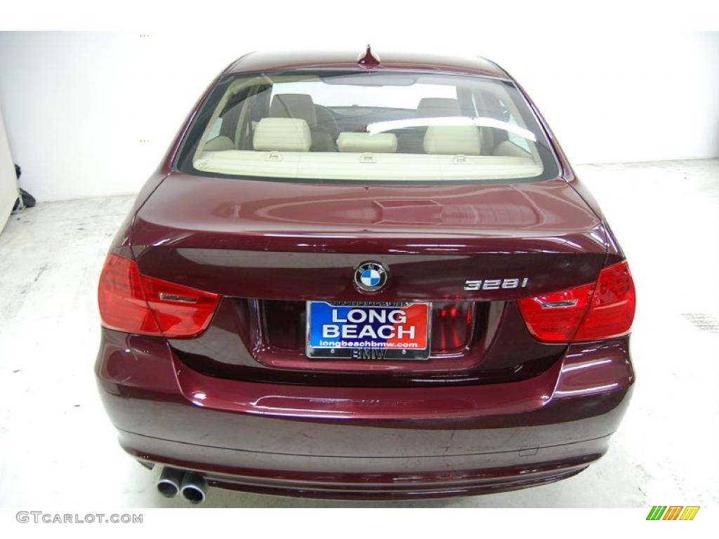 2009 3 Series 328i Sedan - Barbara Red Metallic / Beige photo #7