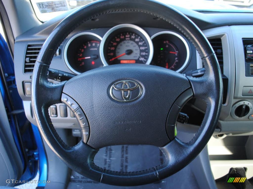 2006 Toyota Tacoma V6 PreRunner TRD Sport Double Cab Graphite Gray Steering Wheel Photo #42152320