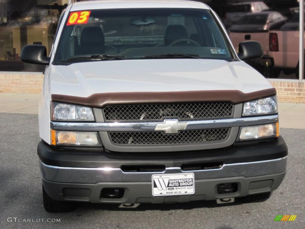 2003 Silverado 1500 Regular Cab - Summit White / Dark Charcoal photo #2