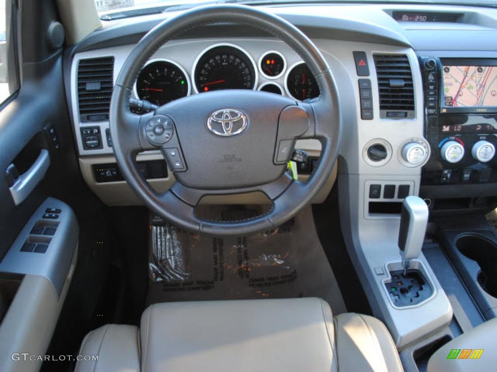 Beige Interior 2008 Toyota Tundra Limited CrewMax 4x4 Photo #42153784