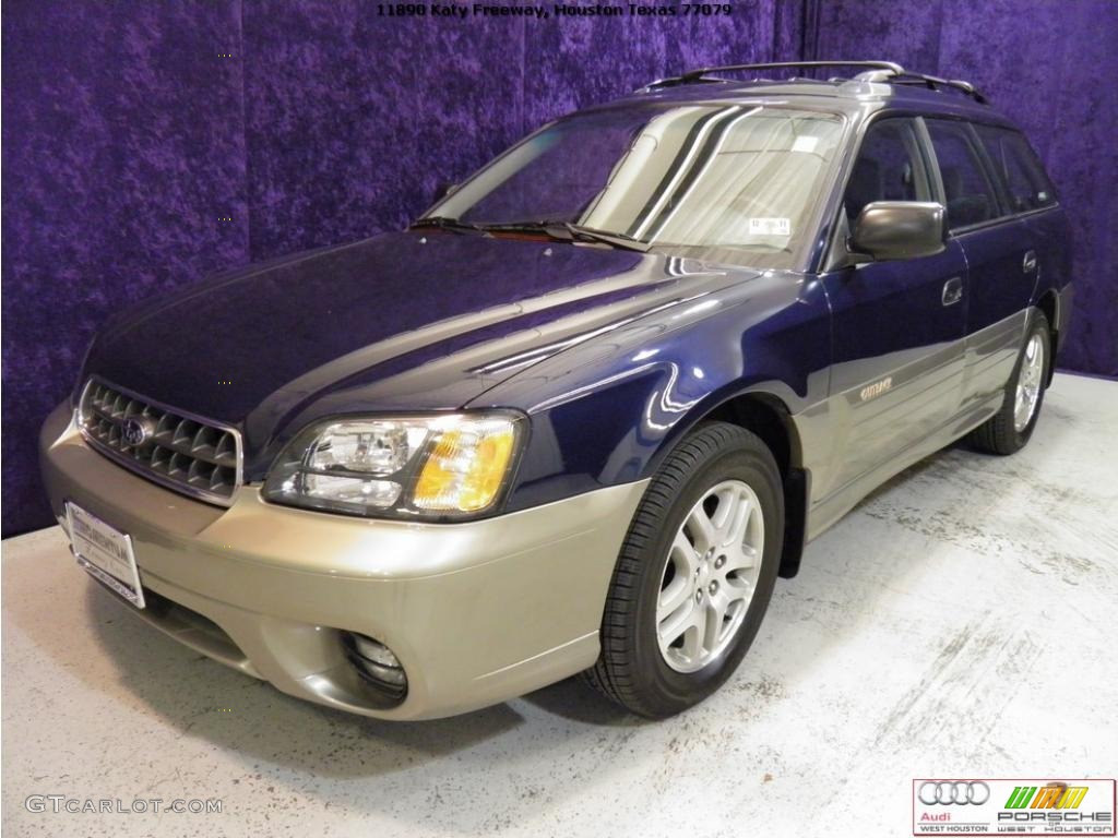 2003 Outback Wagon - Mystic Blue Pearl / Gray photo #2