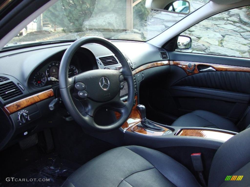Black Interior 2008 Mercedes-Benz E 550 Sedan Photo #42154356