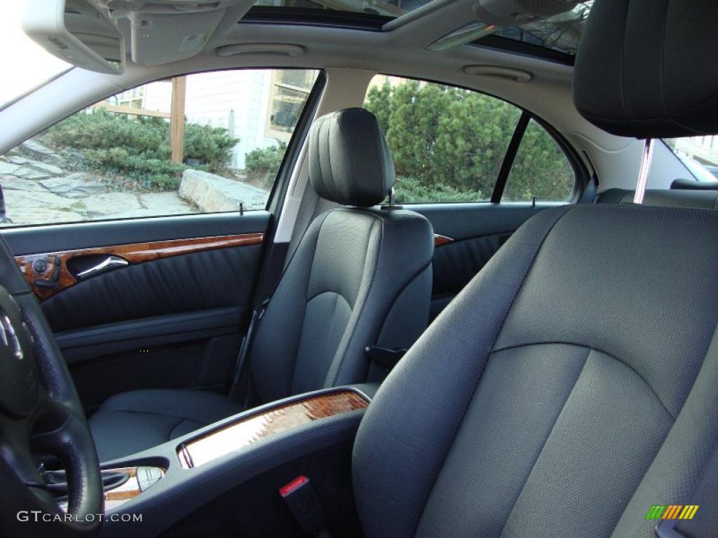 Black Interior 2008 Mercedes-Benz E 550 Sedan Photo #42154372