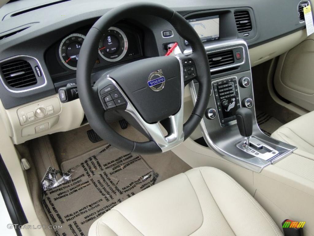 Soft Beige/Sandstone Interior 2011 Volvo S60 T6 AWD Photo #42154724