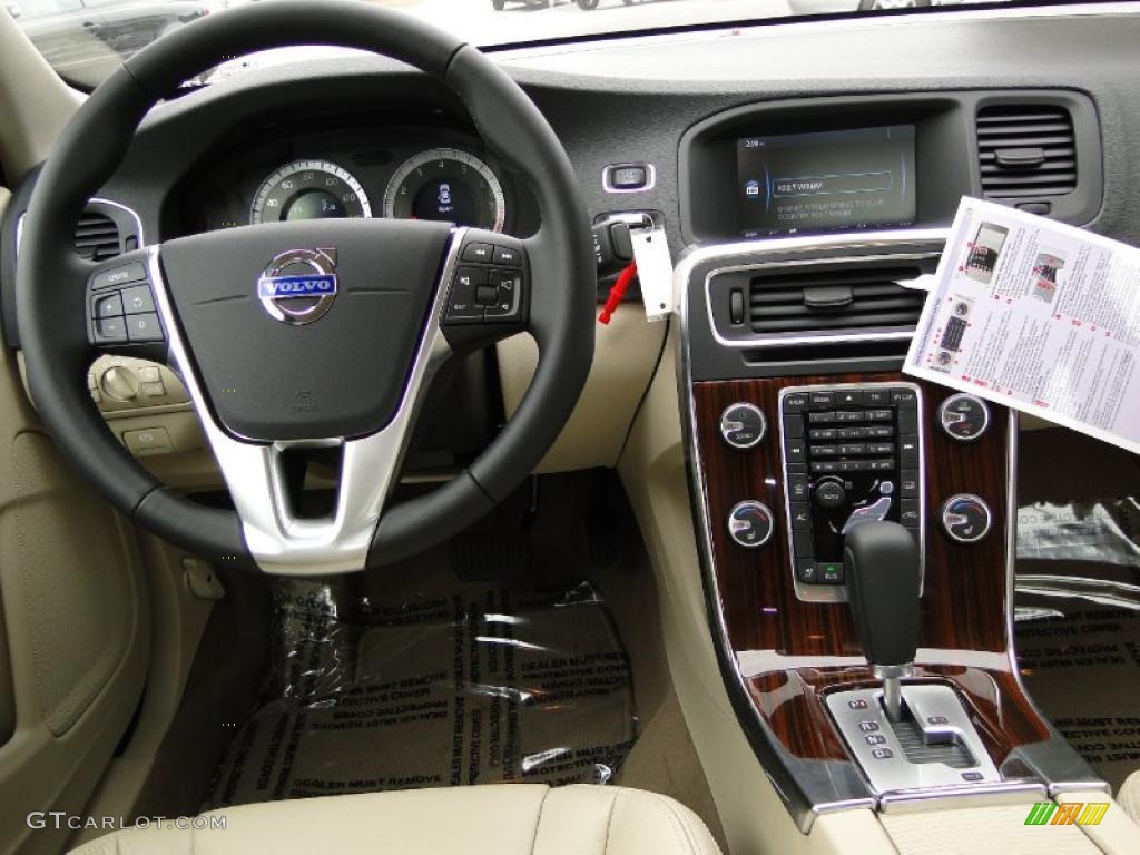 2011 Volvo S60 T6 AWD Soft Beige/Sandstone Dashboard Photo #42155224