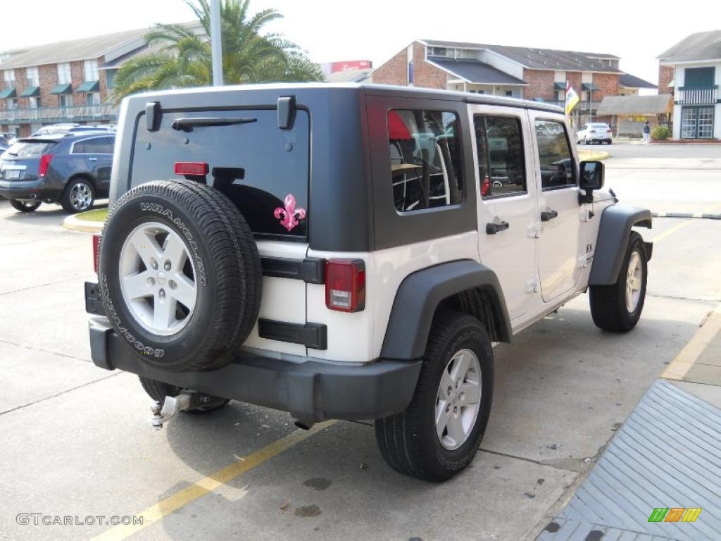 2008 Wrangler Unlimited X - Stone White / Dark Slate Gray/Med Slate Gray photo #5