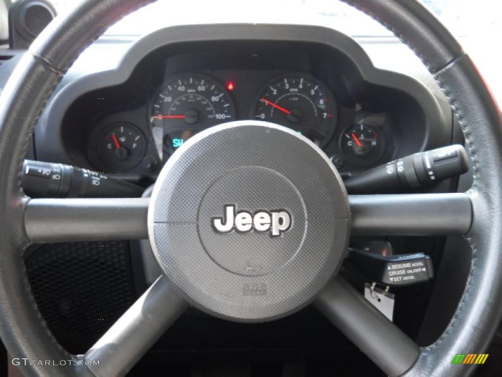 2008 Jeep Wrangler Unlimited X Dark Slate Gray/Med Slate Gray Steering Wheel Photo #42155788