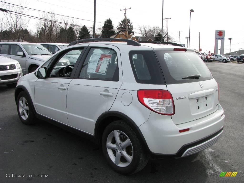 2008 SX4 Crossover AWD - White Water Pearl / Black photo #7