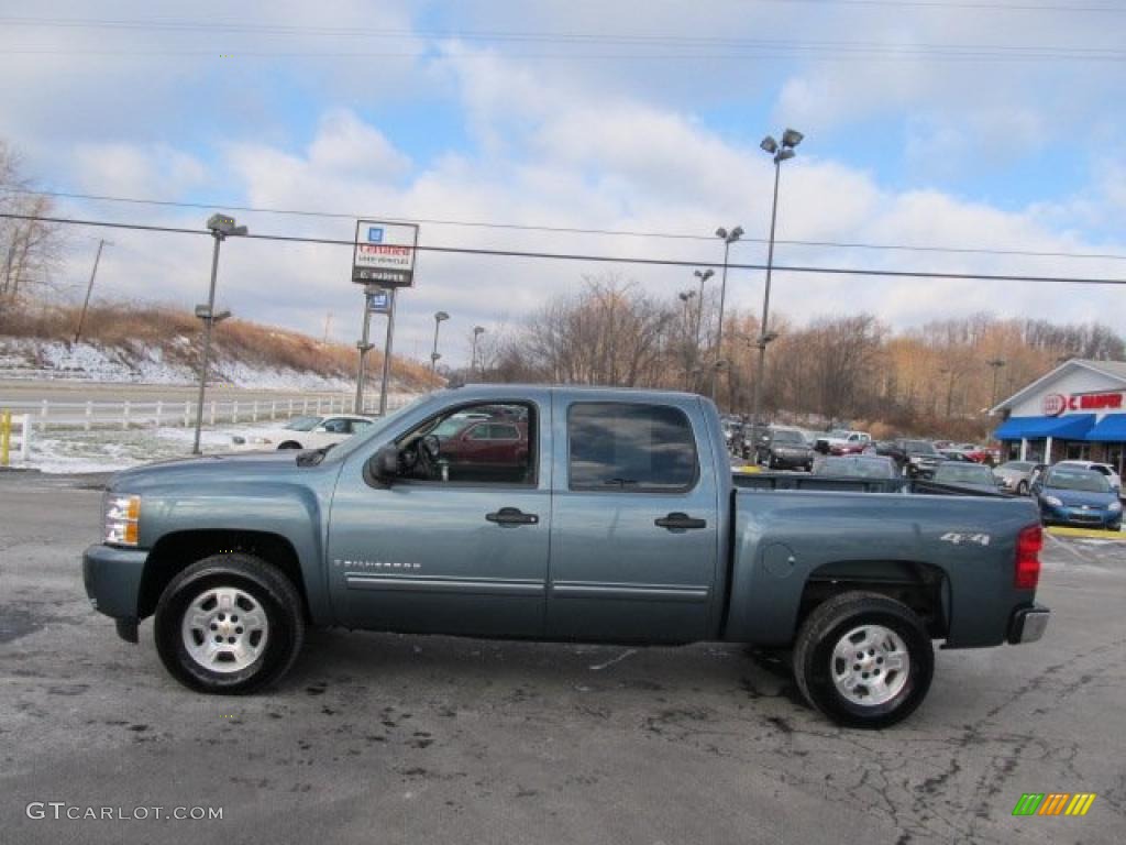 2009 Silverado 1500 LT Crew Cab 4x4 - Blue Granite Metallic / Ebony photo #6