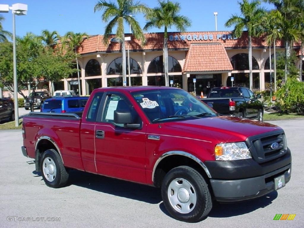 2007 F150 XL Regular Cab - Redfire Metallic / Medium Flint photo #1