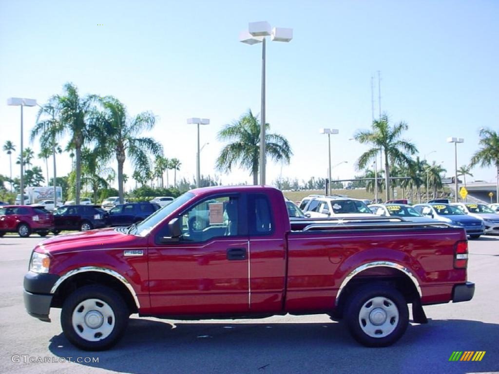 2007 F150 XL Regular Cab - Redfire Metallic / Medium Flint photo #10