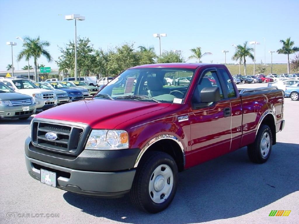2007 F150 XL Regular Cab - Redfire Metallic / Medium Flint photo #14