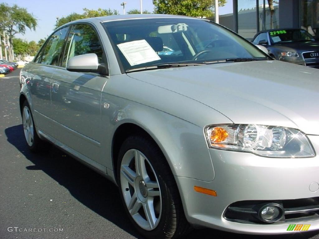 2008 A4 2.0T S-Line Sedan - Light Silver Metallic / Black photo #2