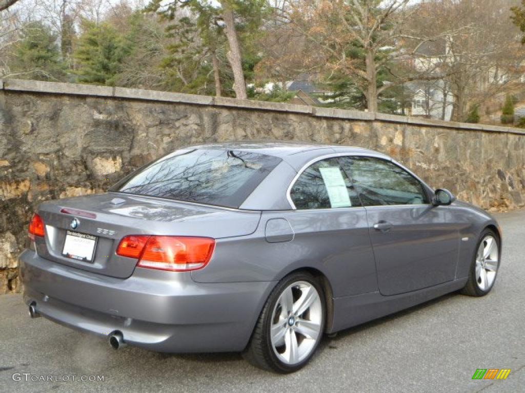 2008 3 Series 335i Convertible - Space Grey Metallic / Black photo #3