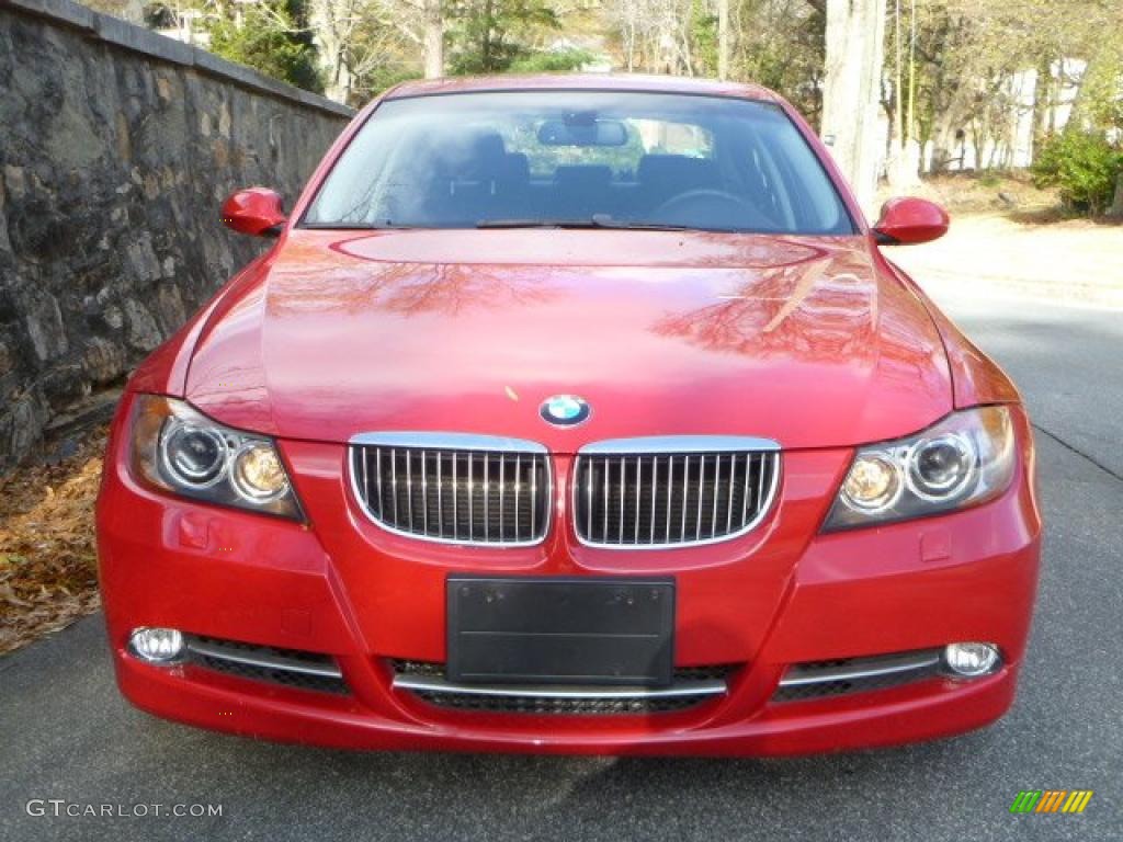 2008 3 Series 335i Sedan - Crimson Red / Black photo #3