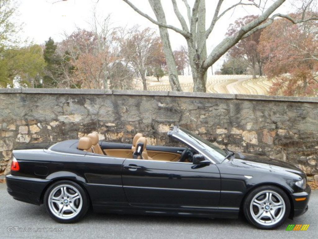 2005 3 Series 330i Convertible - Black Sapphire Metallic / Natural Brown photo #3