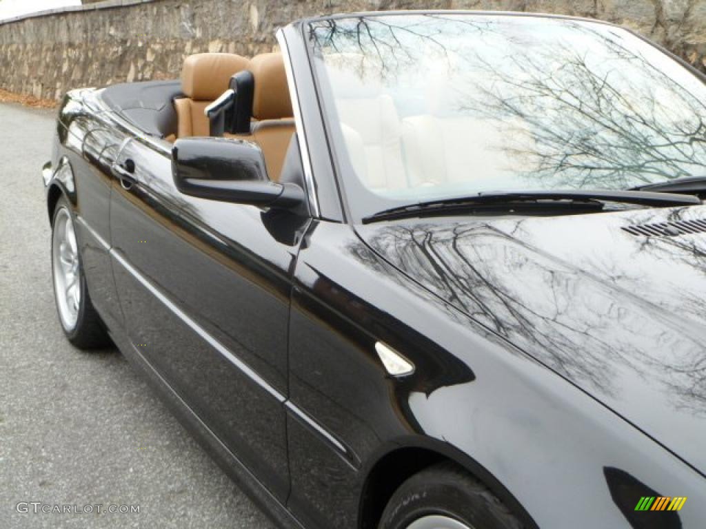 2005 3 Series 330i Convertible - Black Sapphire Metallic / Natural Brown photo #13