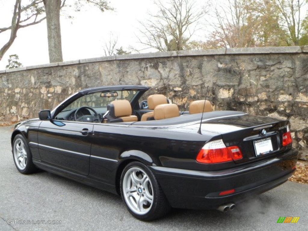 2005 3 Series 330i Convertible - Black Sapphire Metallic / Natural Brown photo #16