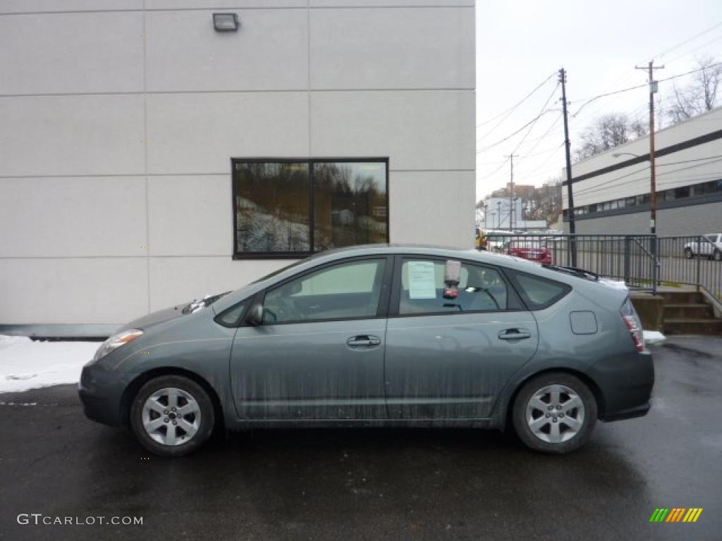 2005 Prius Hybrid - Tideland Gray Green Pearl / Ivory/Brown photo #1