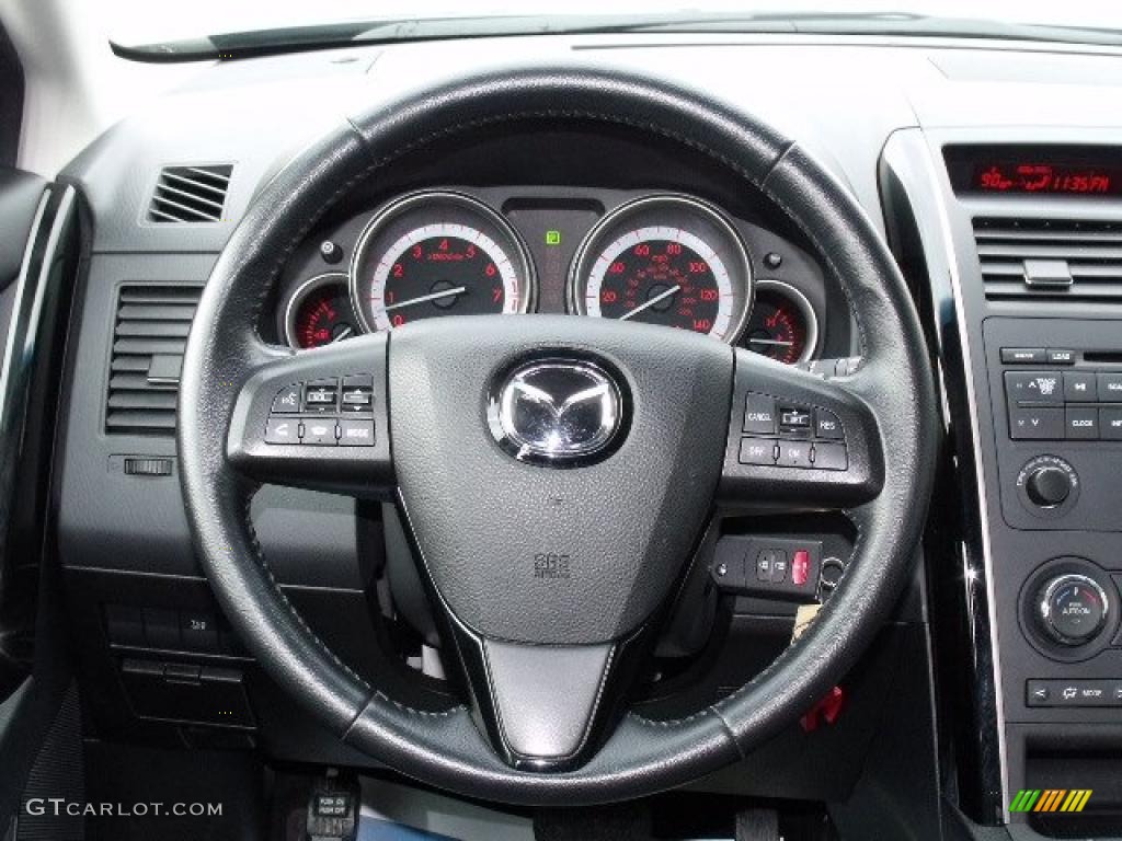 2010 Mazda CX-9 Touring AWD Black Steering Wheel Photo #42164088
