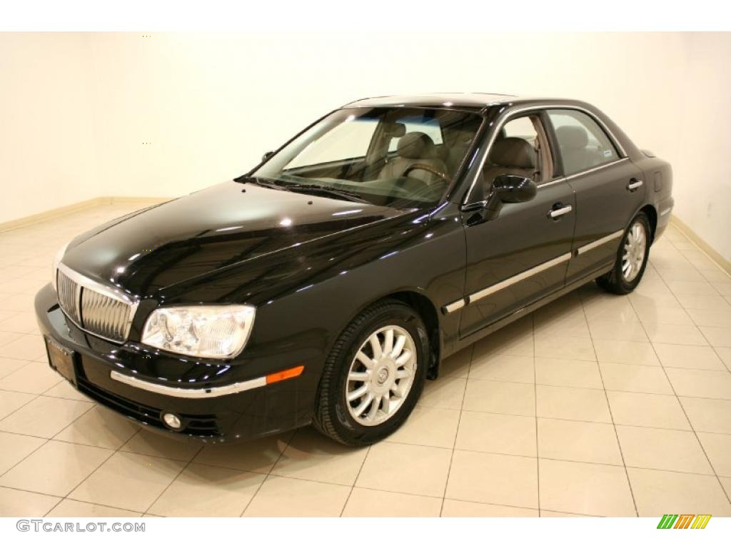 2004 XG350 Sedan - Black Obsidian / Beige photo #3