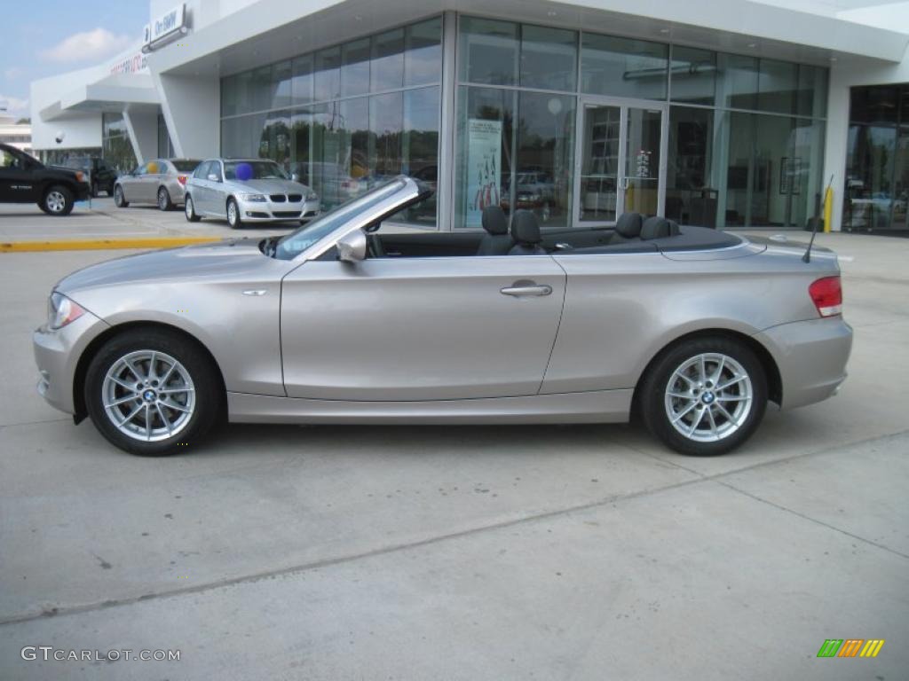 2011 1 Series 128i Convertible - Cashmere Silver Metallic / Black photo #3