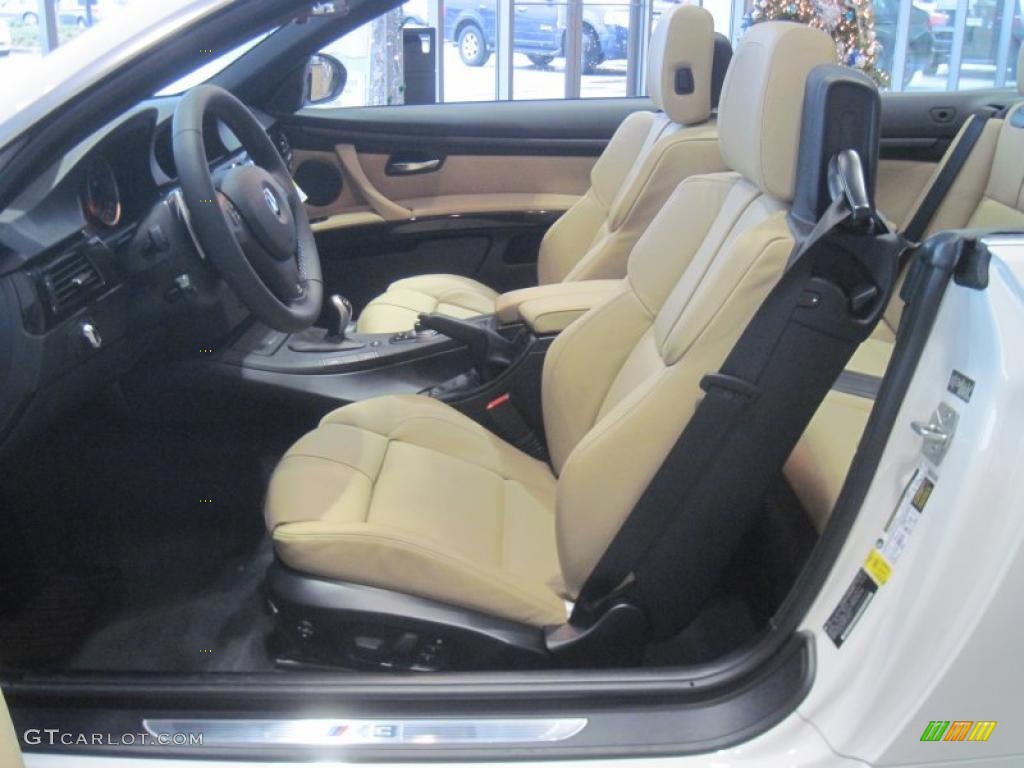 Bamboo Beige Novillo Leather Interior 2011 BMW M3 Convertible Photo #42167344
