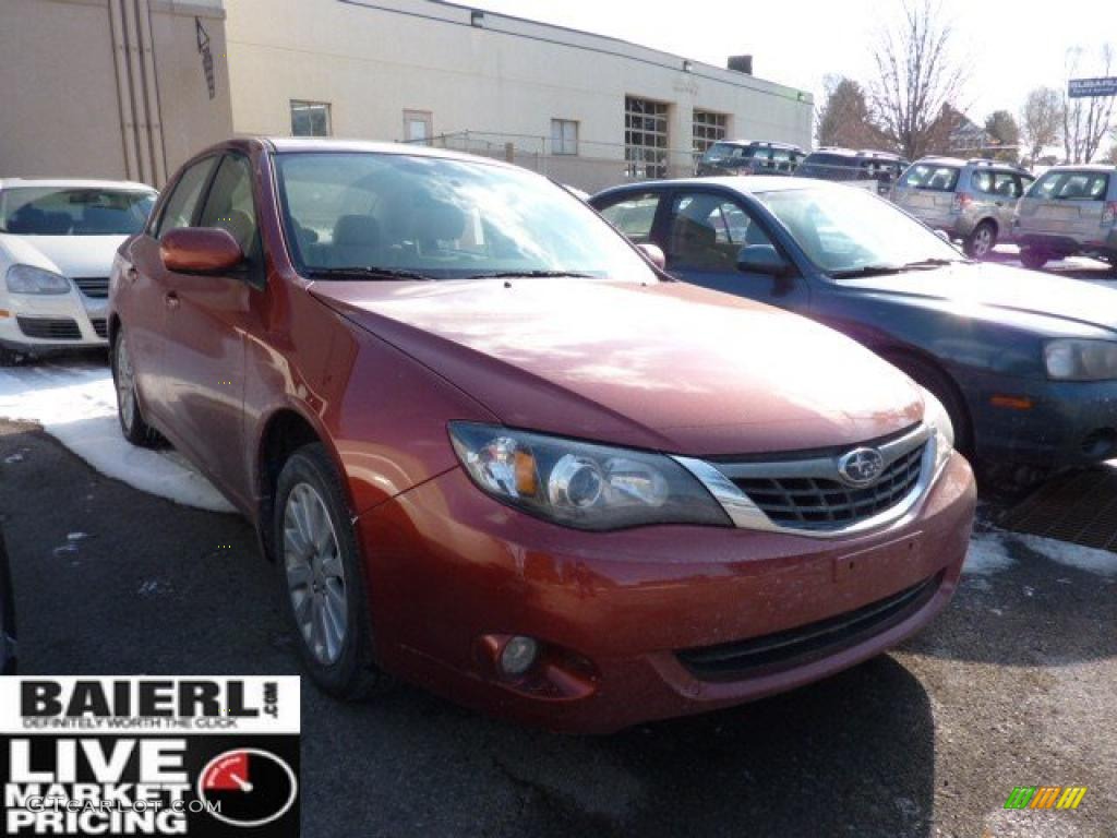 2009 Impreza 2.5i Premium Sedan - Paprika Red Pearl / Ivory photo #1