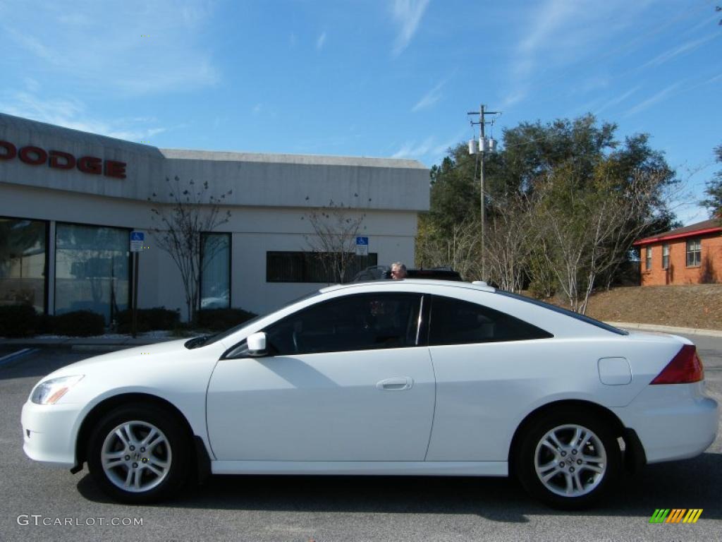 2007 Accord EX-L Coupe - Taffeta White / Ivory photo #2