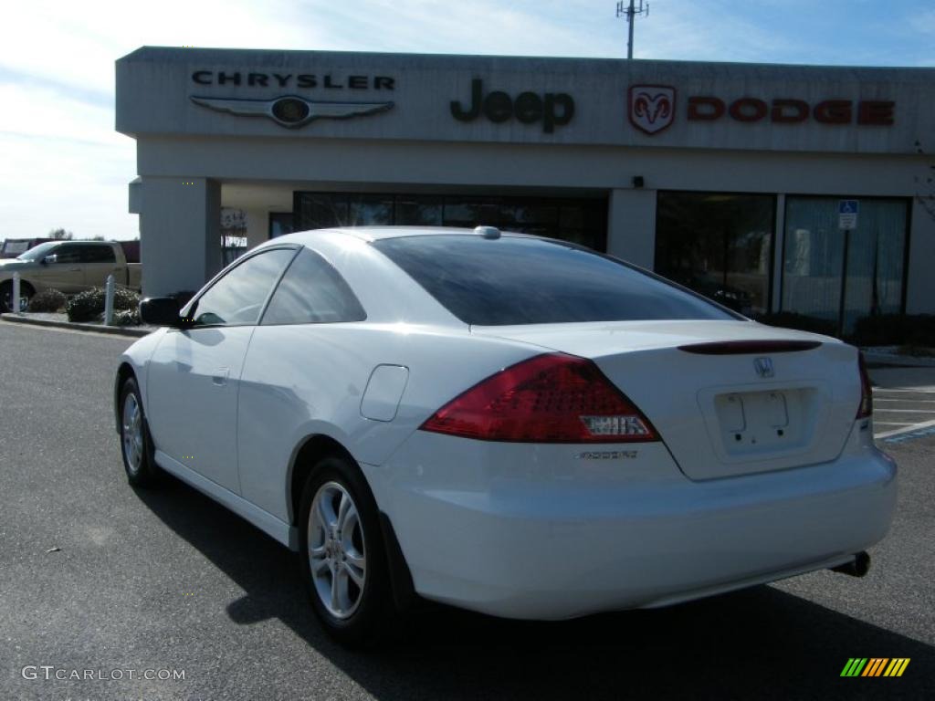2007 Accord EX-L Coupe - Taffeta White / Ivory photo #3