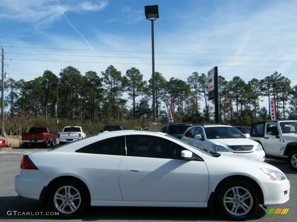 2007 Accord EX-L Coupe - Taffeta White / Ivory photo #6