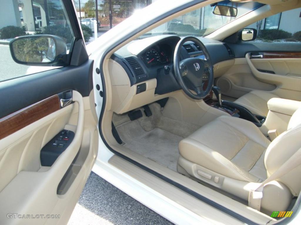 2007 Accord EX-L Coupe - Taffeta White / Ivory photo #11